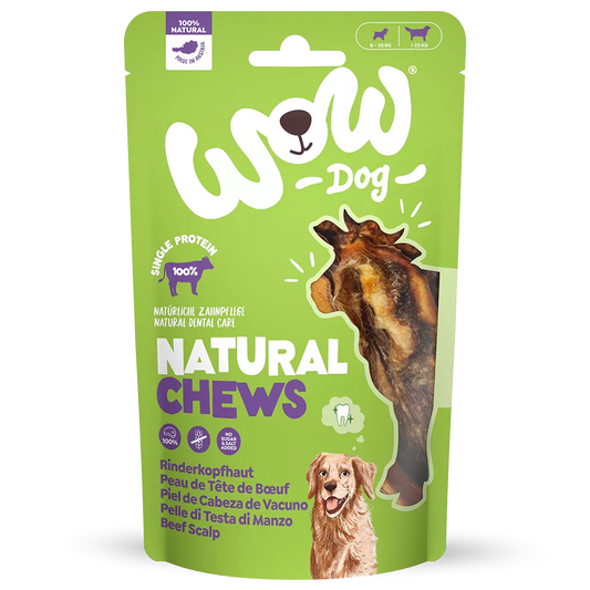 WOW Rinderkopfhaut Natural Chews 350g