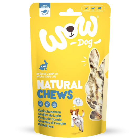 WOW Natural Chews Kaninchenohren, 120 g